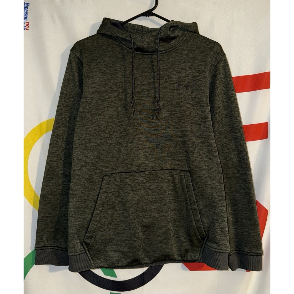 Under Armour Hoodie Mens Large Green Pullover Sweatshirt